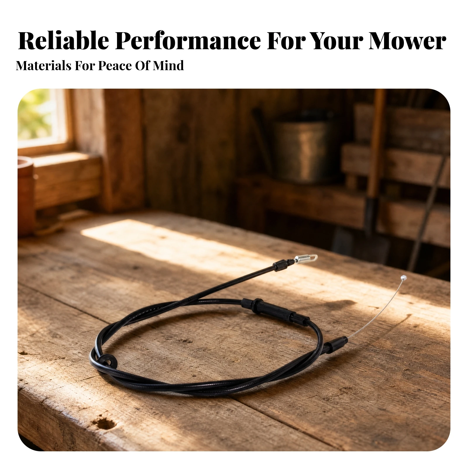 Mountfield Lawn Mower Clutch Drive Cable Adjustable Sheathed Clutch Drive Cable for Home Gardeners, Yard Work