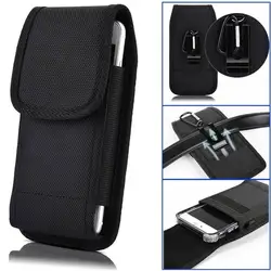 Mobile Phone Nylon Pouch Universal Cell Phone Belt Clip Carrying Holster Case Waist Bag Black Outdoor Sports Climbing Belt Bag
