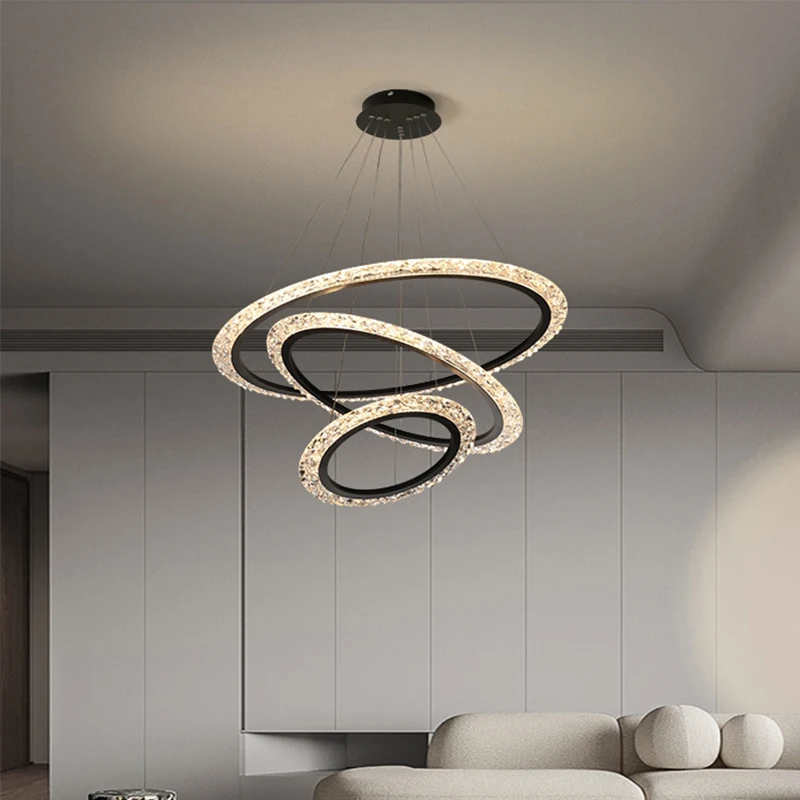 Nordic Led Kroonluchter Gebruikt In Woonkamer Eetkamer Slaapkamer Keuken Licht Luxe Stijl Ring Plafond Kroonluchter Decoratie Huis