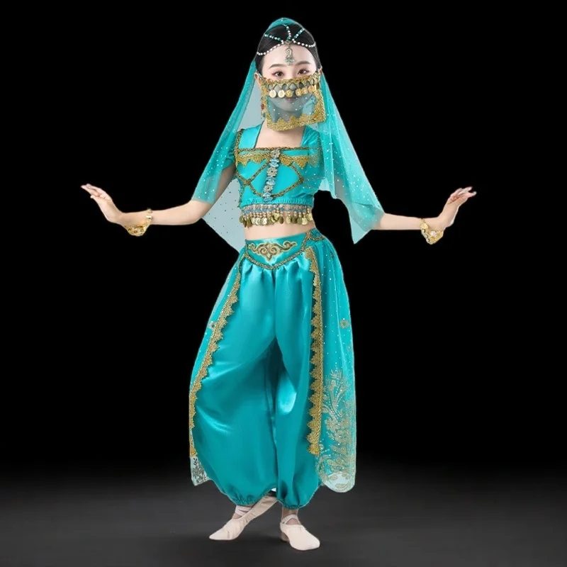 Costumes De danse indienne pour enfants, princesse Jasmine pour filles, vêtements De spectacle Atacadista Dança De Barriga Barata