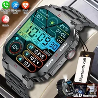 2026 nuevo reloj inteligente militar GPS para hombres 1,91 ""pantalla AMOLED IP68 impermeable rastreador de actividad/deporte BT llamada relojes inteligentes