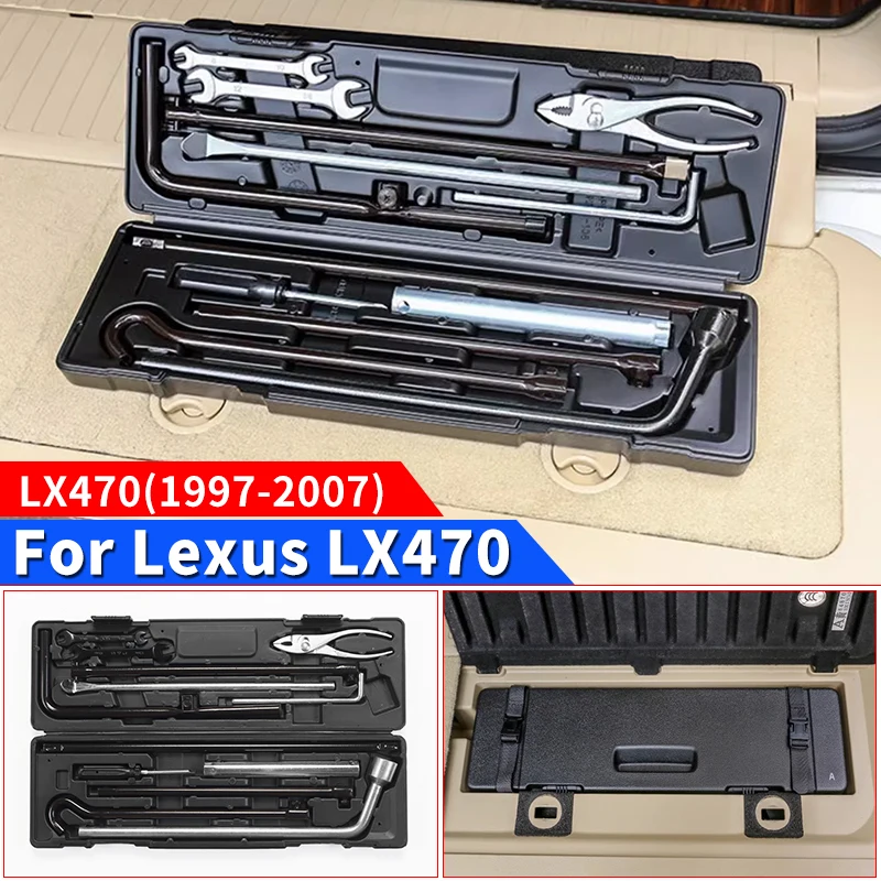 For 1997-2007 Lexus 470 LX470 Tailgate Trunk Emergency Toolbox Interior Upgraded Accessories Modification 2003 2004 2005 2006