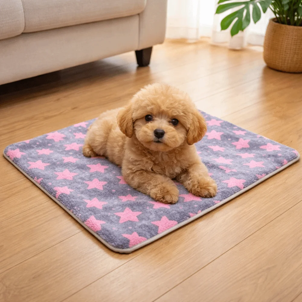 

Skin-friendly Thickened Dog Sofa Mat Star Pattern Warm Pet Sleeping Mat Soft Comfortable Pet Bed Pad for Cats and Dogs