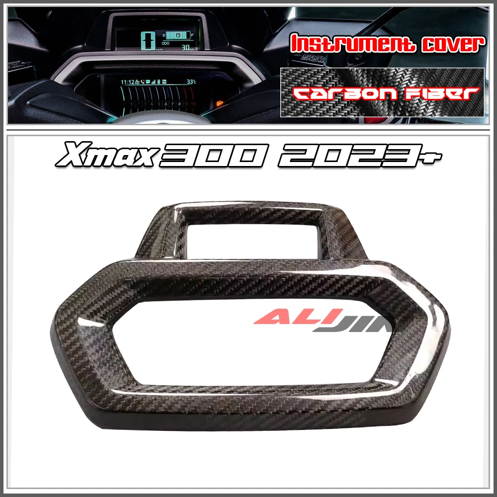 100% Real Carbon fiber For YAMAHA Xmax X-max 300 2023+ 2024 Motorcycle Speedometer Cover Odometer Instrument Fairing Protector