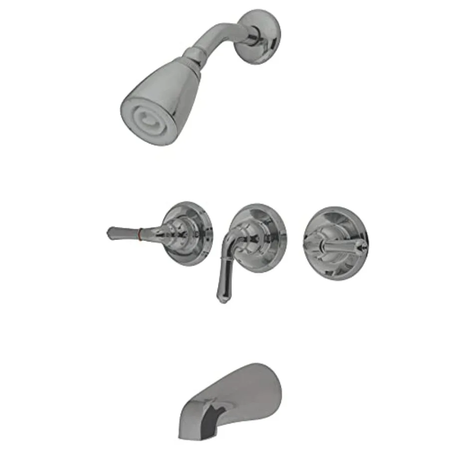 

KB238 Magellan Tub and Shower Faucet with 3-Magellan Handle Brushed Nickel 5-Inch Spout Reach