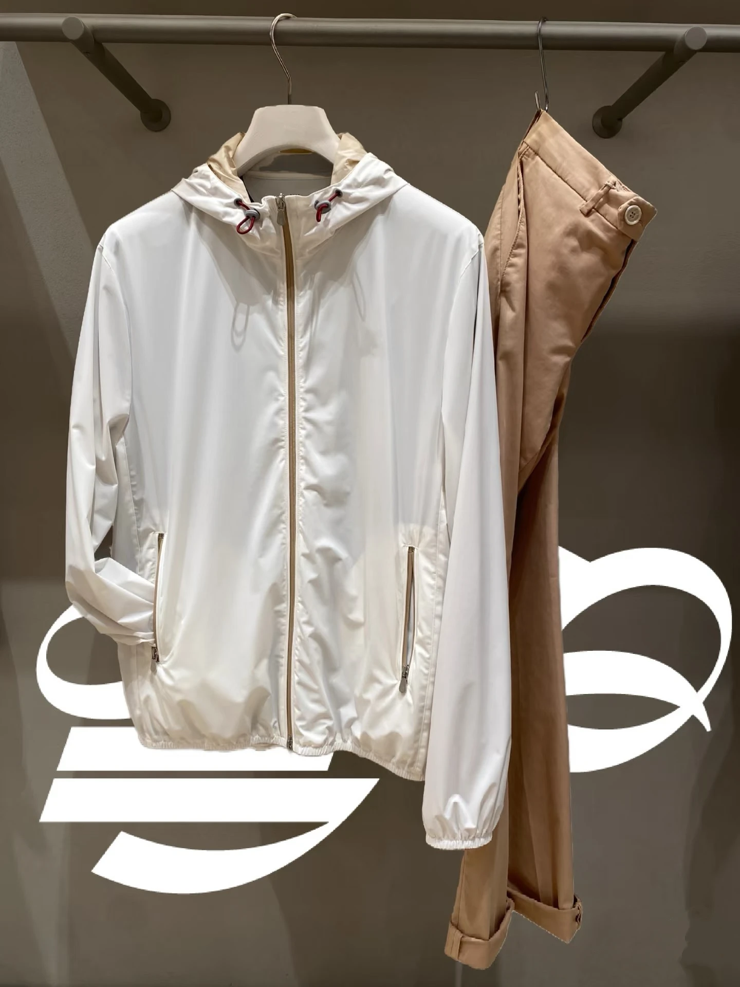 Ligentleman BC Version Thin Hooded Summer Jacket Men's Casual Sun Protection Outerwear Fashionable Polyester Nylon Composite ...