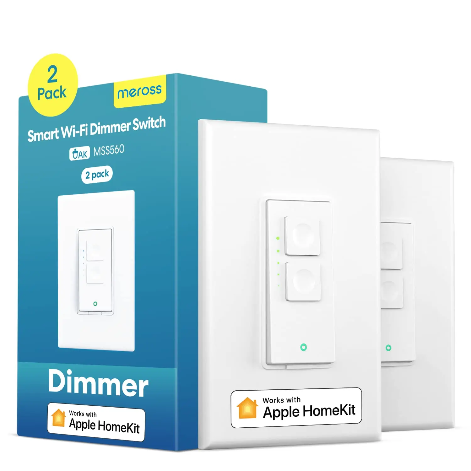 

Умный диммер Meross HomeKit, стандарт США, настенный переключатель с дистанционным управлением, поддержка Alexa Google Assistant SmartThings Meross