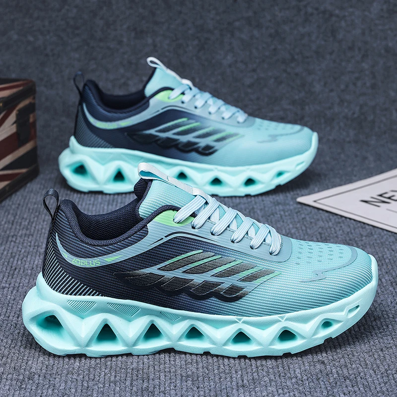 

Men's Cushioned Outdoor Sports Shoes Breathable Men's Shoes Mesh Marathon Thick Soled Sneakers Running Shoes