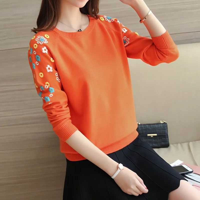 2023 Autumn Winter Thin Knitting Pullovers Femme Solid Color Long Sleeve Sweaters Interior Lapping O-neck Women\'s Clothing New