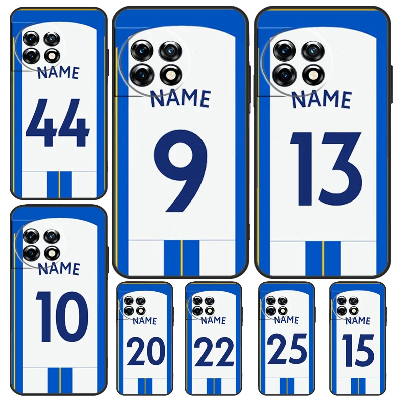 Custom Football Number Name Case For OnePlus Nord 3 2T CE 2 Lite N10 N20 N30 OnePlus 11 10T 10R 9RT 8T 8 9 10 Pro Cover