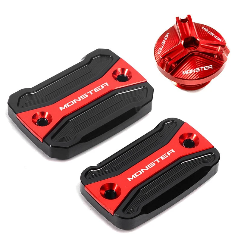 For Ducati Monster 821 796 795 696 695 Motorcycle Accessories Front Clutch Brake Fluid Reservoir Cap oil filler Cover MONSTER