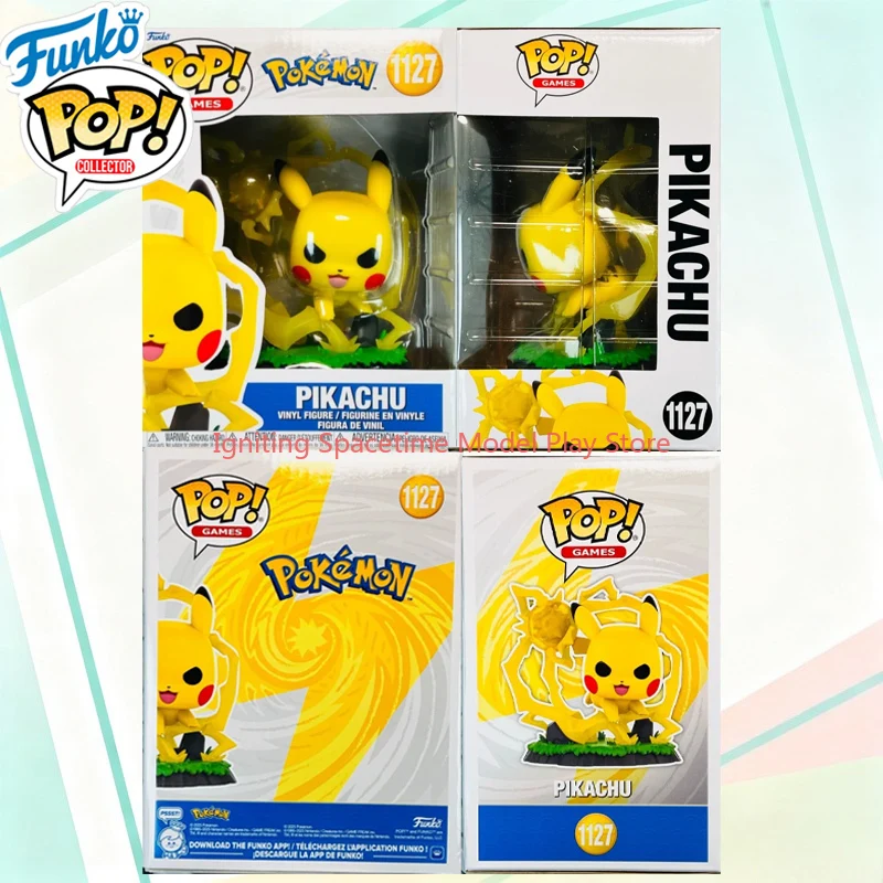 

Funko POP Original Premium Games: Pokémon - Пикачу # 1127 Коллекционные фигурки-игрушки для мальчиков и девочек, подарочные модели-украшения