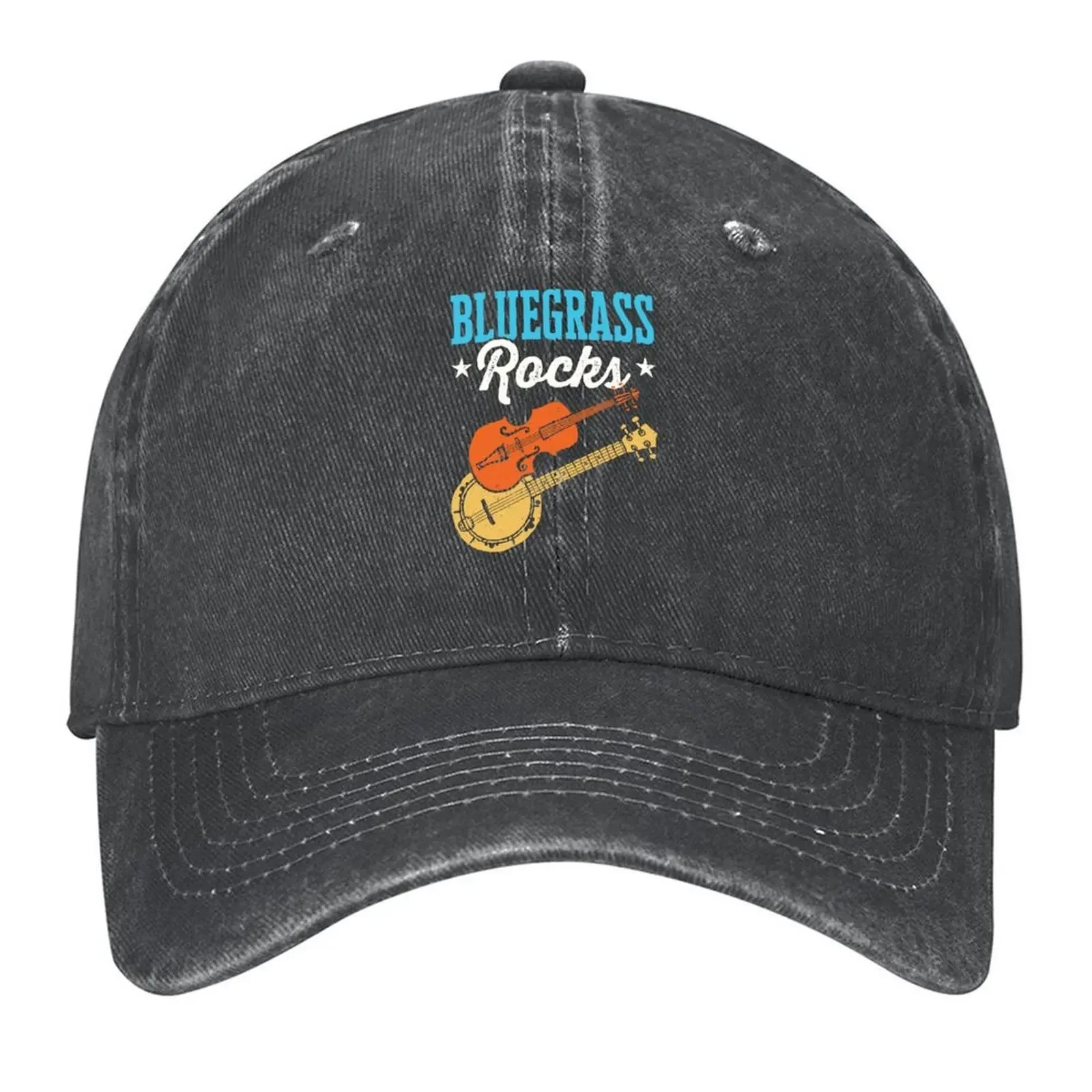 2026 Bluegrass Rocks Country Music Lover Musician Baseball Cap Sports Cap sun hat Cosplay fashionable Women's Men's