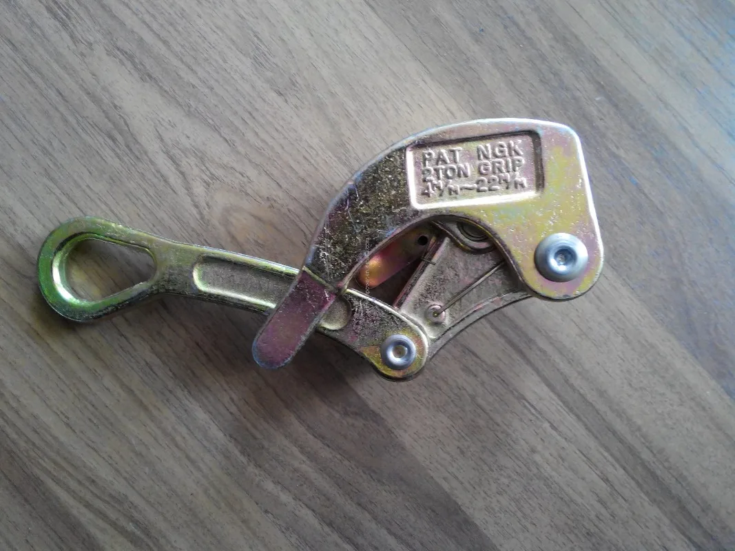 

Single Cam Ground Rope Gripper Woodworking Power Transmission Distribution Conductor Aluminium Come Clamp Inch Tightening Clamps