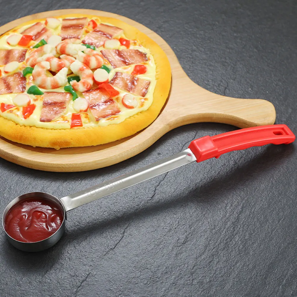 

2pcs 2 Ounce Pizza Sauce Spoon Stainless Steel Portion Control Ladle For Kitchen Use Sauce Serving Tool Kitchen Bar Accessories