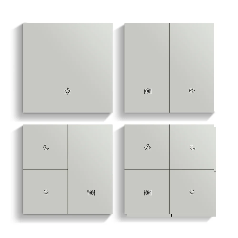 2026new 2025 Tuya M8 Key Switch Board 1/2/3/4 Gang Zigbee Smart Switch With Alexa Control Available in Multiple Colors