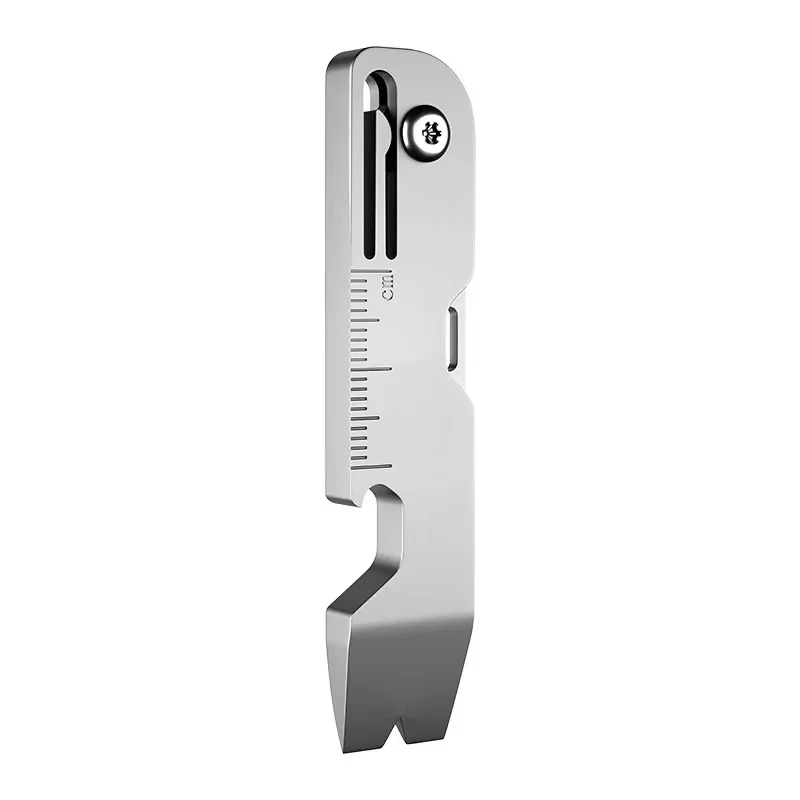 Titanium Alloy Multi functional Knife Keychain Mini EDC Unpacking and Unpacking Express Tool Bottle Opener Small Crowbar