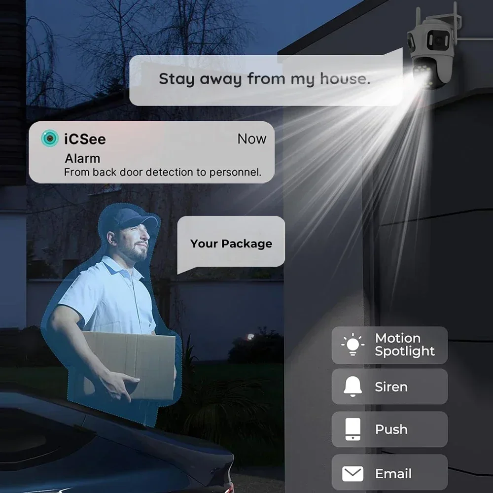 9MP 5X Zoom Outdoor Wifi Bewakingscamera 4 Scherm Beveiligingscamera's Auto Tracking Video Surveillance 4 Lens IP PTZ Camera