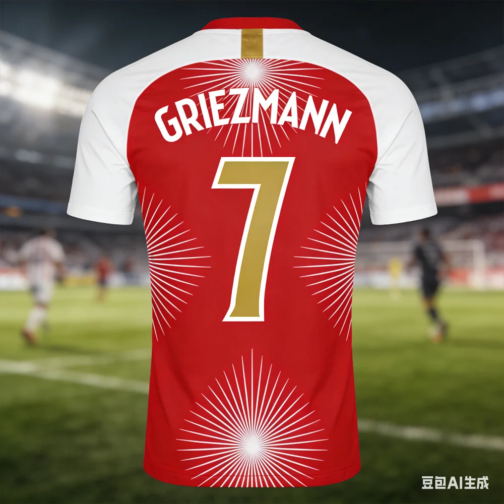 Griezmann Generado por IA # Camiseta de Fútbol Edición Especial 7 2026 para Hombre, de Secado Rápido, Transpirable, Manga Corta, para Fanáticos del Fútbol