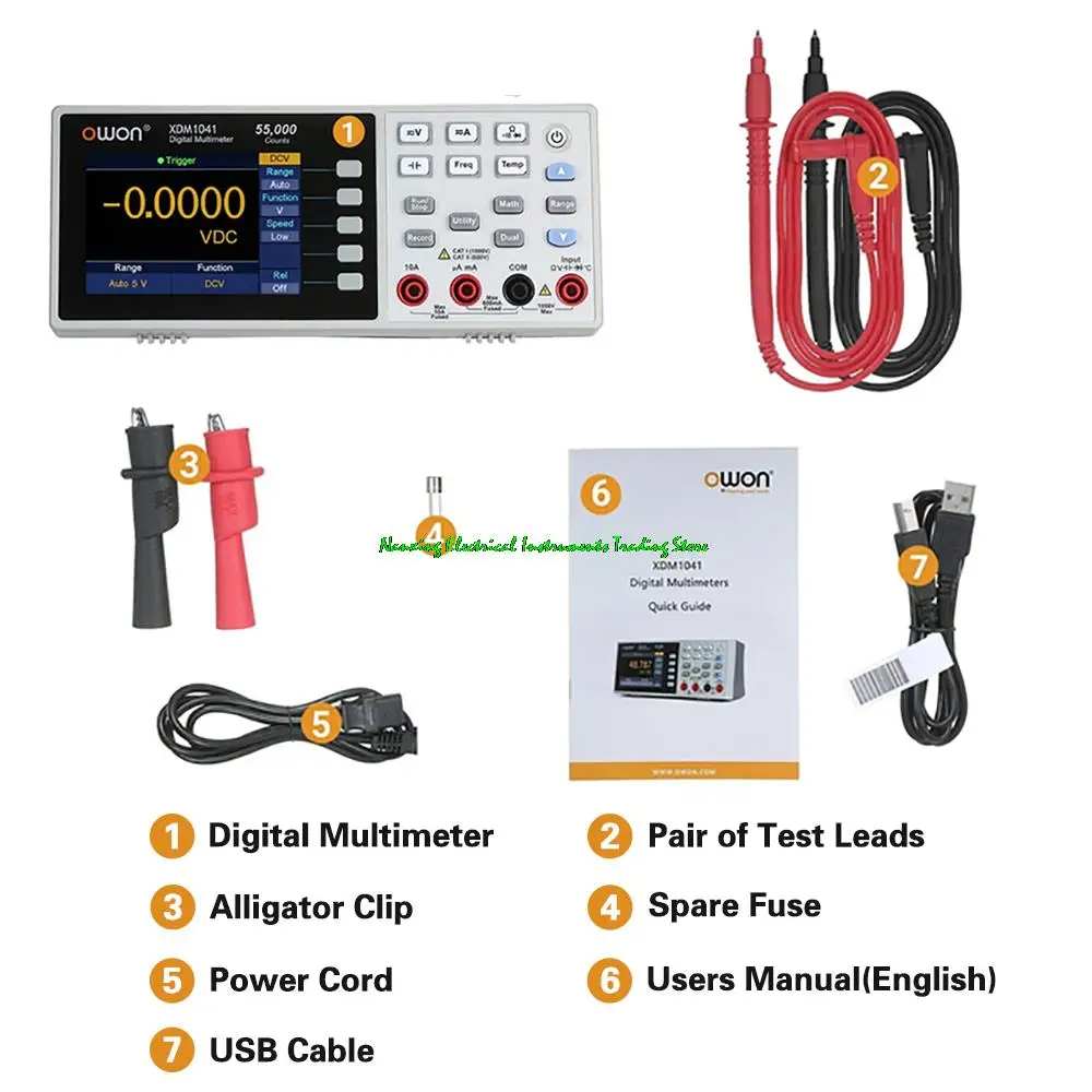 Owon XDM1041 Digital Multimeter 55000 Counts High Accuracy Desktop Multimeters DC/AC True RMS with USB（or RS232) interface