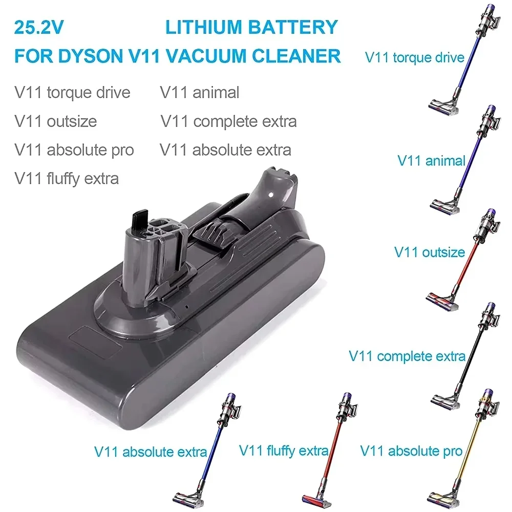 Per Dyson Aspirapolvere 6000mAh/8000mAh Batteria Per Dyson Torque Drive Extra V11 Completo Extra V11 Fluffy Extra V11 Animale V15.