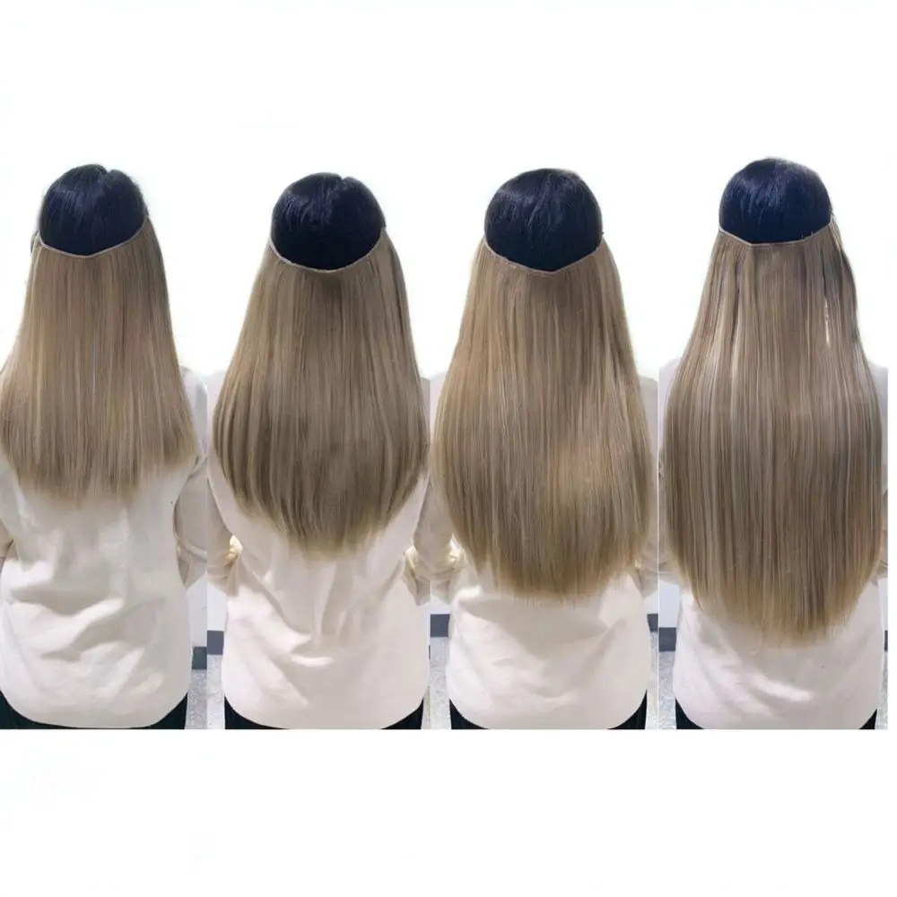 Synthetic Long Straight Hair Extensions Invisible Wire Secret Hairpiece For Women Natural Volume Hair Accessory