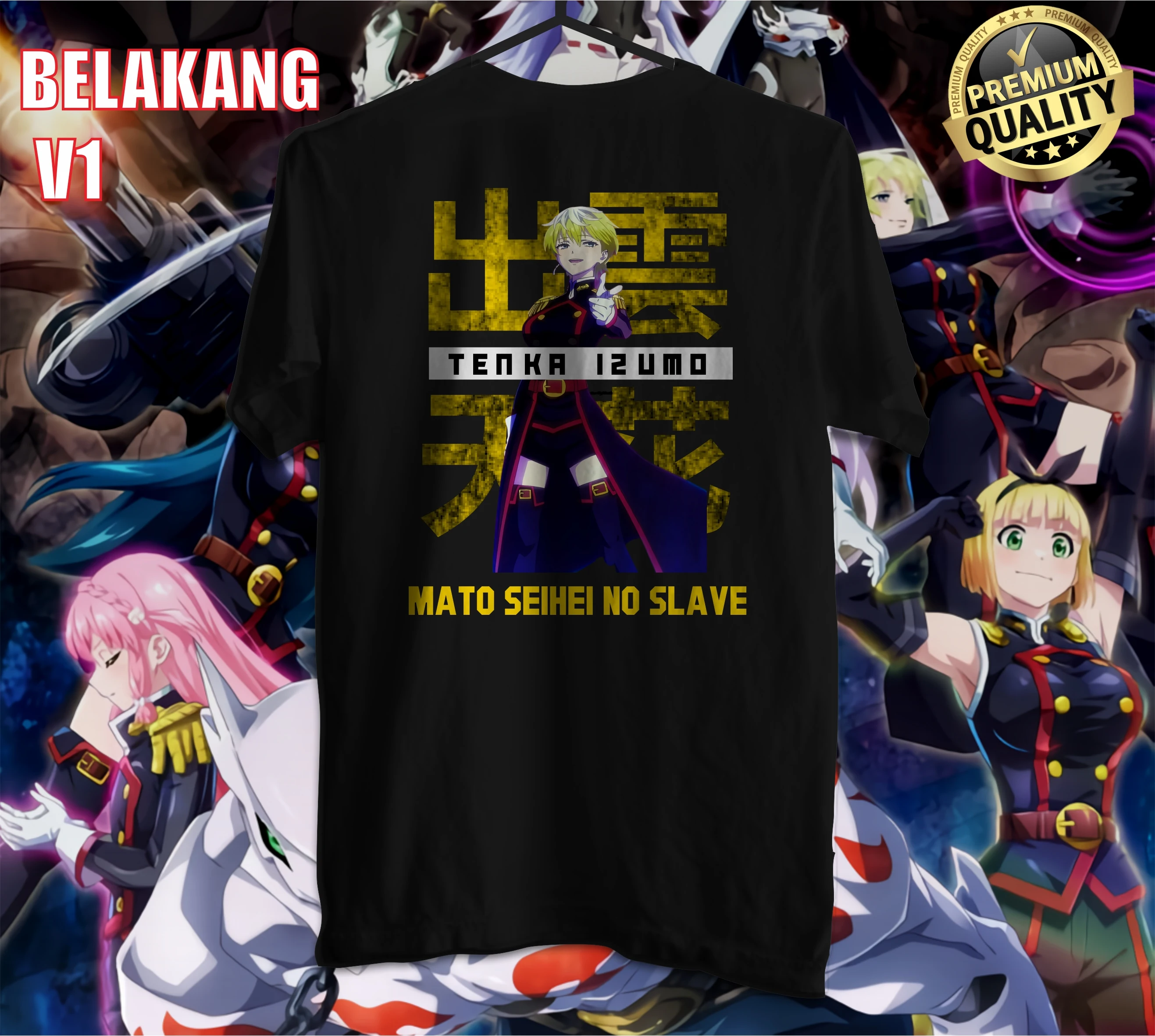 Kaos Baju Tshirt Anime Izumo Tenka Mato Seihei No Slave Chained Soldier Kyouka Uzen Yuuki Wakura