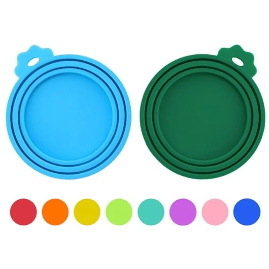 

2 Pack Pet Food Can Covers, Silicone Universal Can Lids for Dog and Cat Food, BPA Free, One Fit Most Standard Size Food Cans