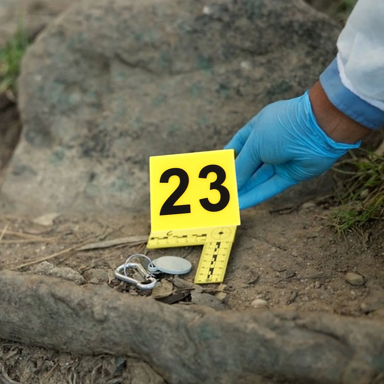 10 قطعة المباحث كلو الجدول علامات 21-30 مشرق الجريمة المشهد علامات مثلث الاكريليك عدد تسجيل لموضوع ديكور منضدية الطرف #1