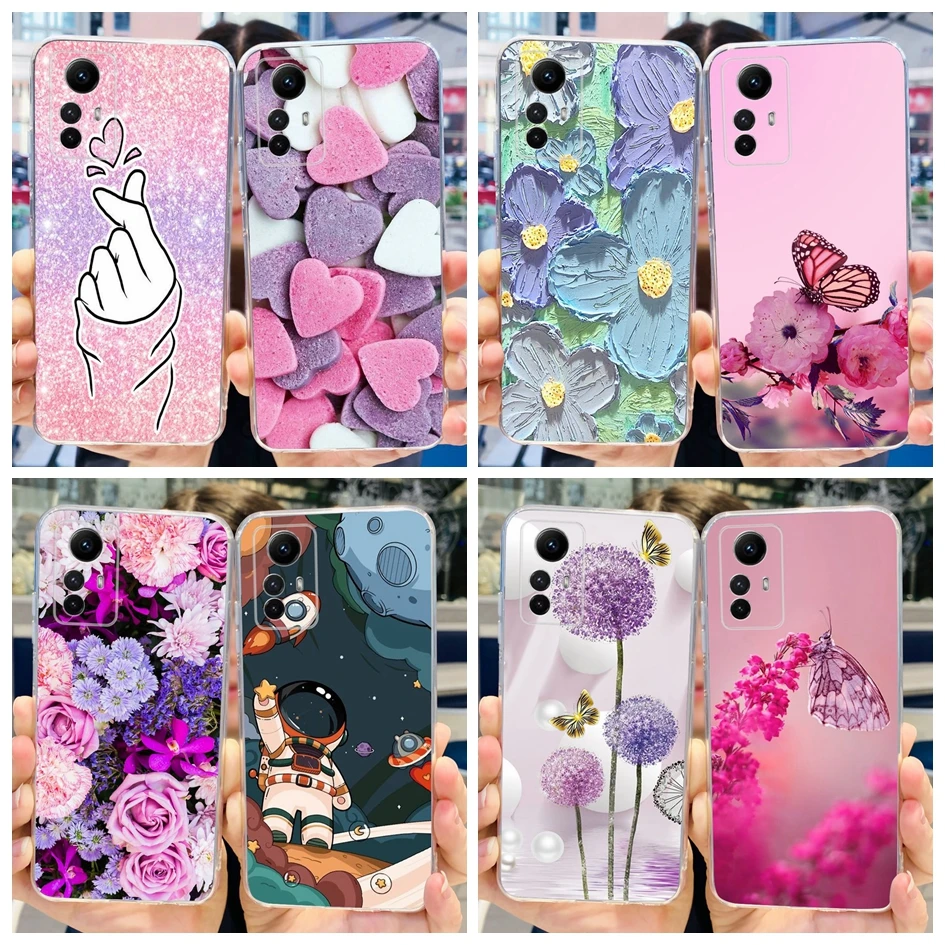 For Phone Case Xiaomi Redmi Note 12S 2023 Cover Stylish Flower Soft Silicone Back Funda For Xiomi Redmi Note 12s 4G Note12s Capa