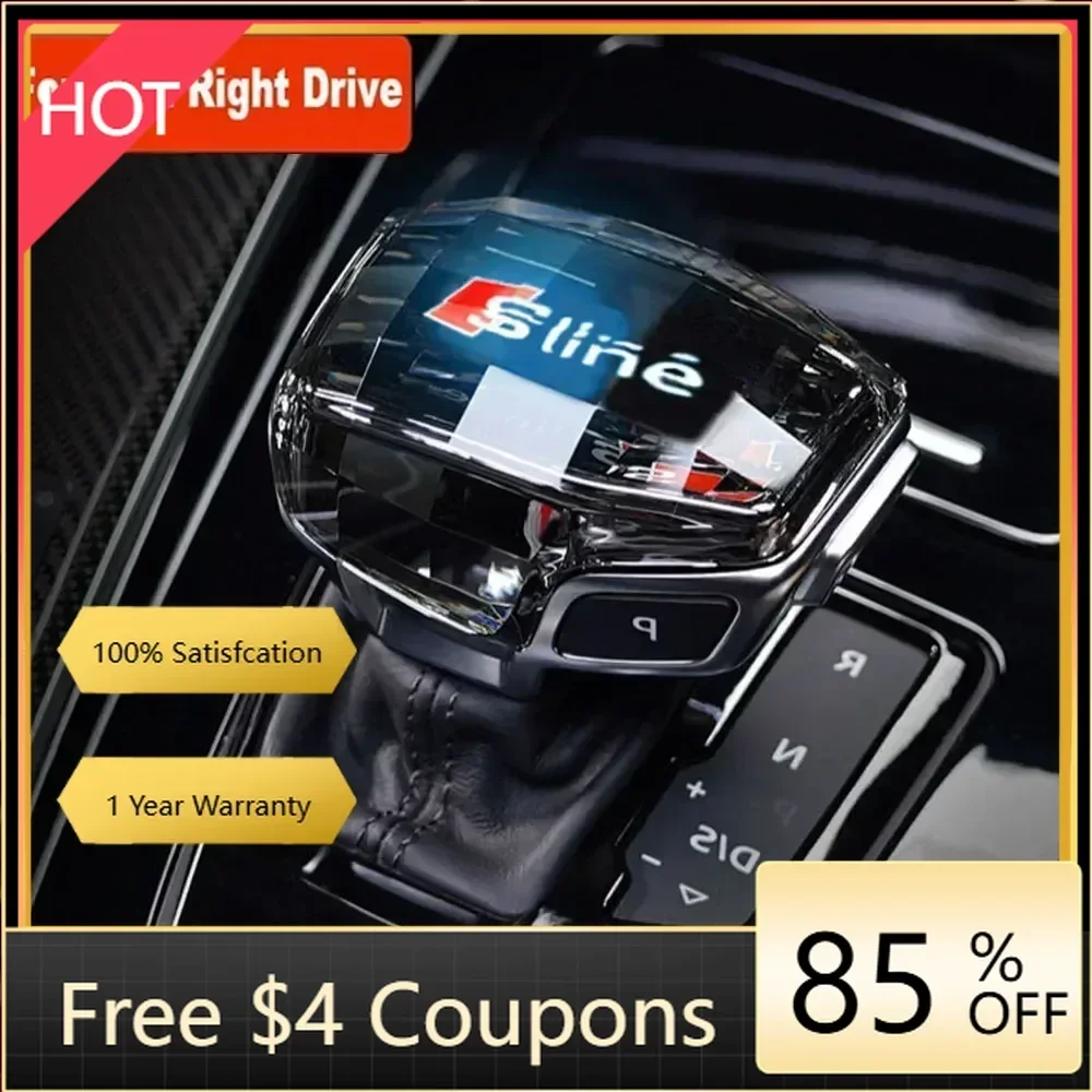 

For Audi Right Drive Crystal Gear Shift Knob Cover For Audi Q7 A6 SQ5 A5 A4 S4 RS5 RS6 A7 SQ8 2016-2022 Gear Lever Handle