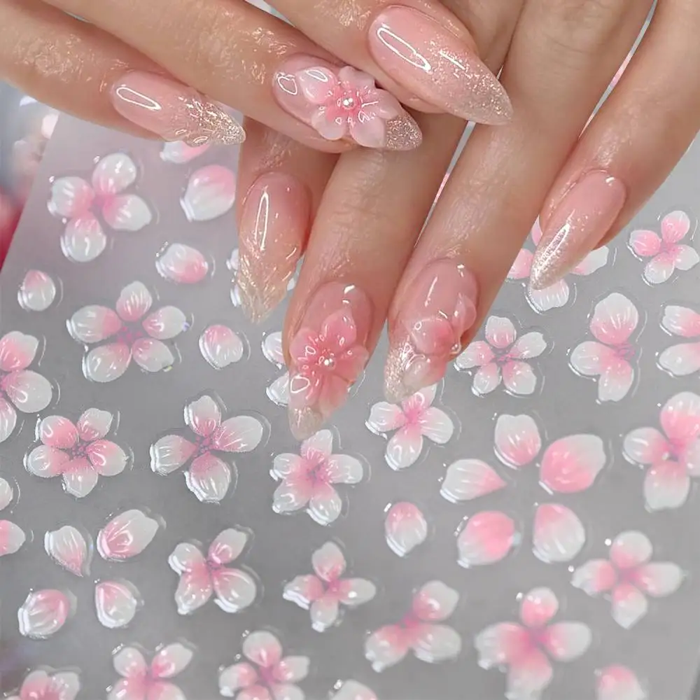 1Pc 3D Raised Ombre Design Nai - Nail Art Ombre Pink recension och pris