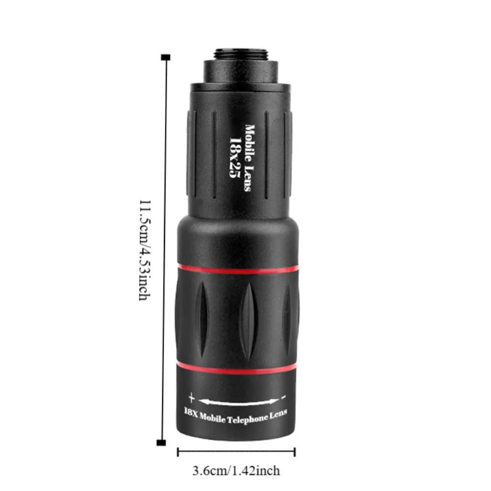 Universal HD Optical Cell Phone Lens Telephoto Lens Tripod Monocular Zoom Cell Phone Lens Monocular 18x25 Mobile Phone Lenses