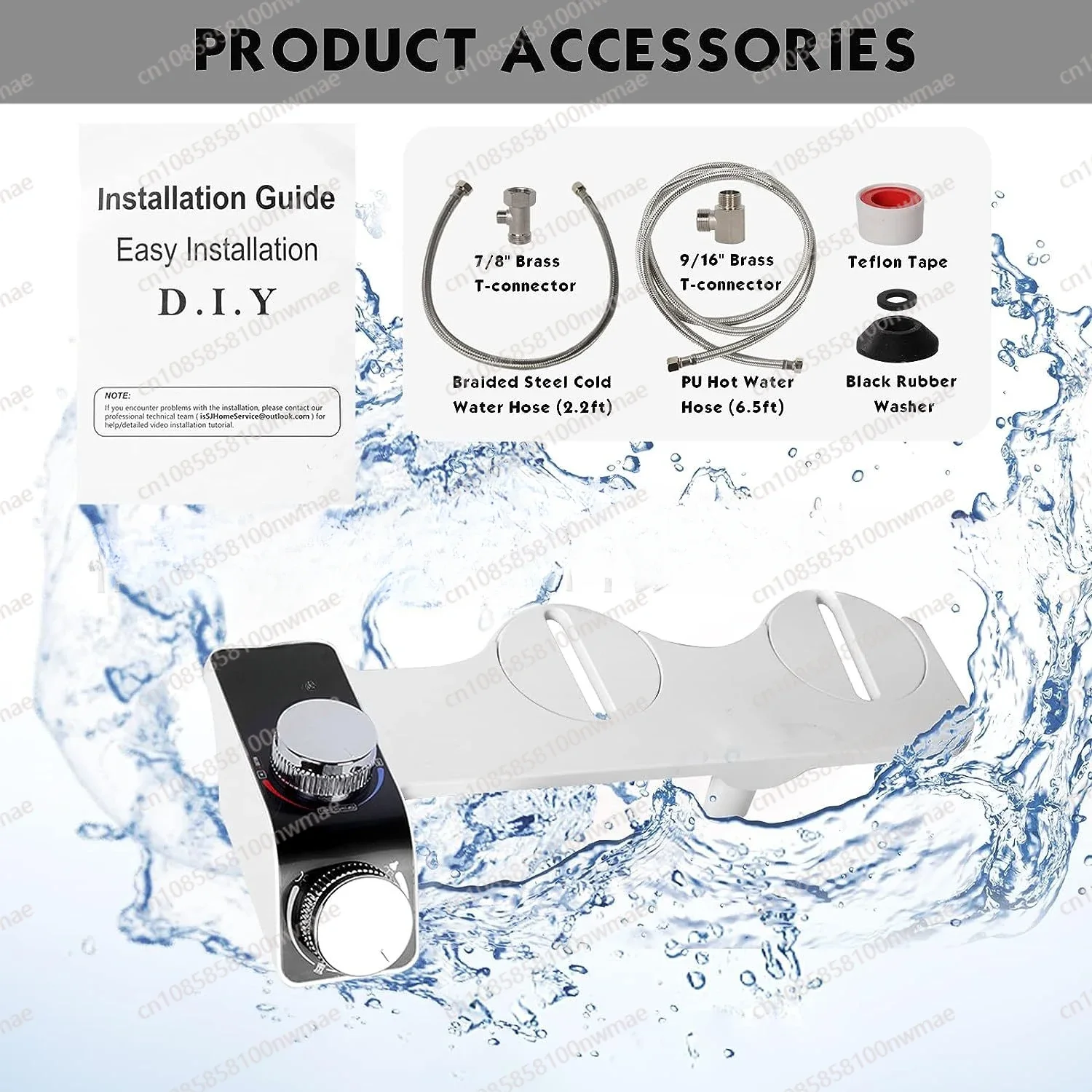 Easy Installation, Woman Washer, Body Cleanser, No Electricity, Smart Toilet Cover, Butt washer, Hot and Cold Double Spray