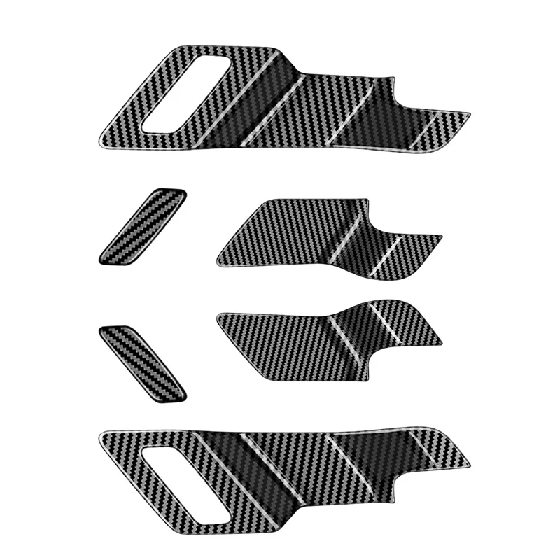 

1 комплект, автомобильная внутренняя дверная ручка из углеродного волокна, чаша, декоративная накладка, аксессуары для Mitsubishi Outlander 2022 2023
