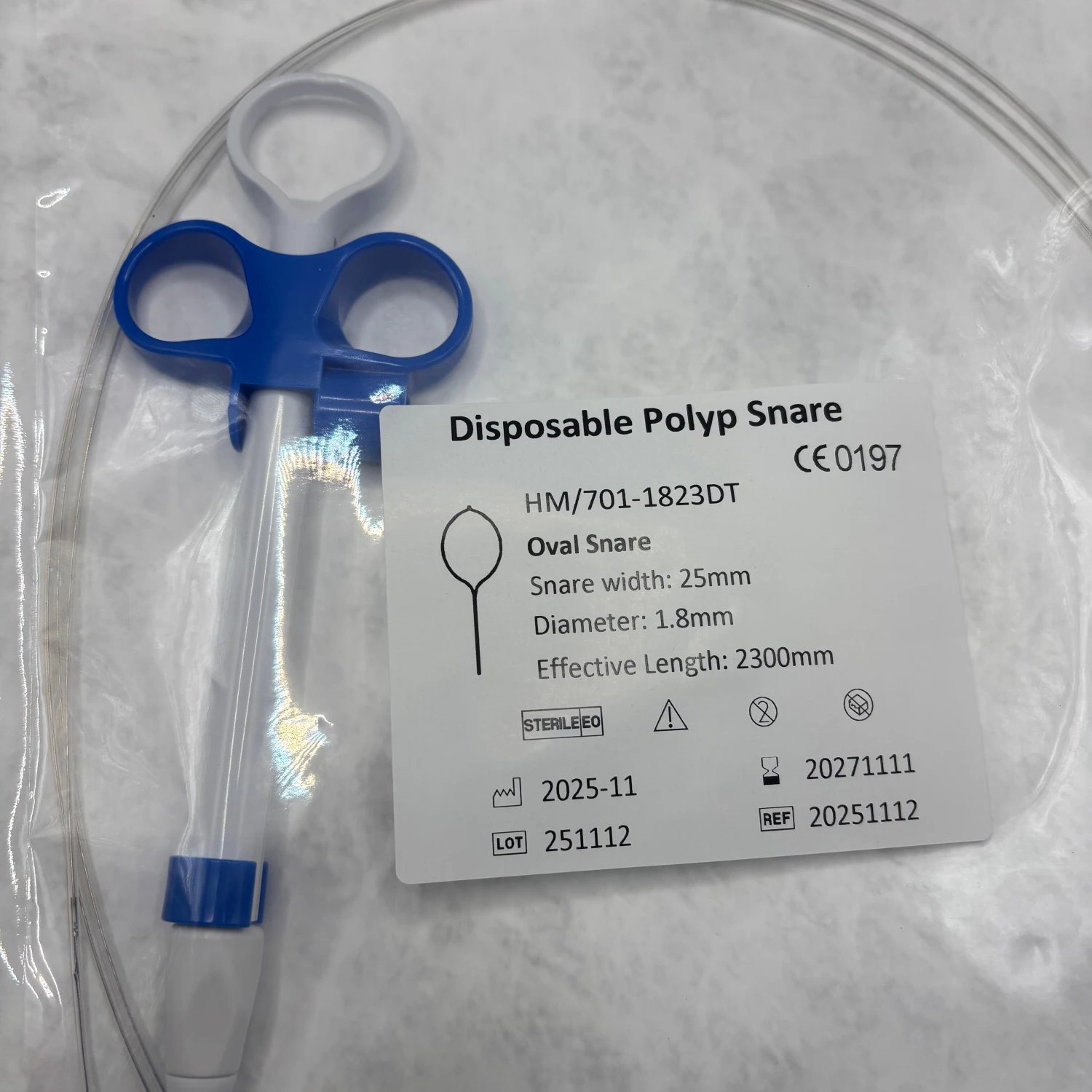 Loop descartável do snare da polipectomia para o fórceps de agarramento endoscópico de aço inoxidável da endoscopia de EMR ESD 1.8mm