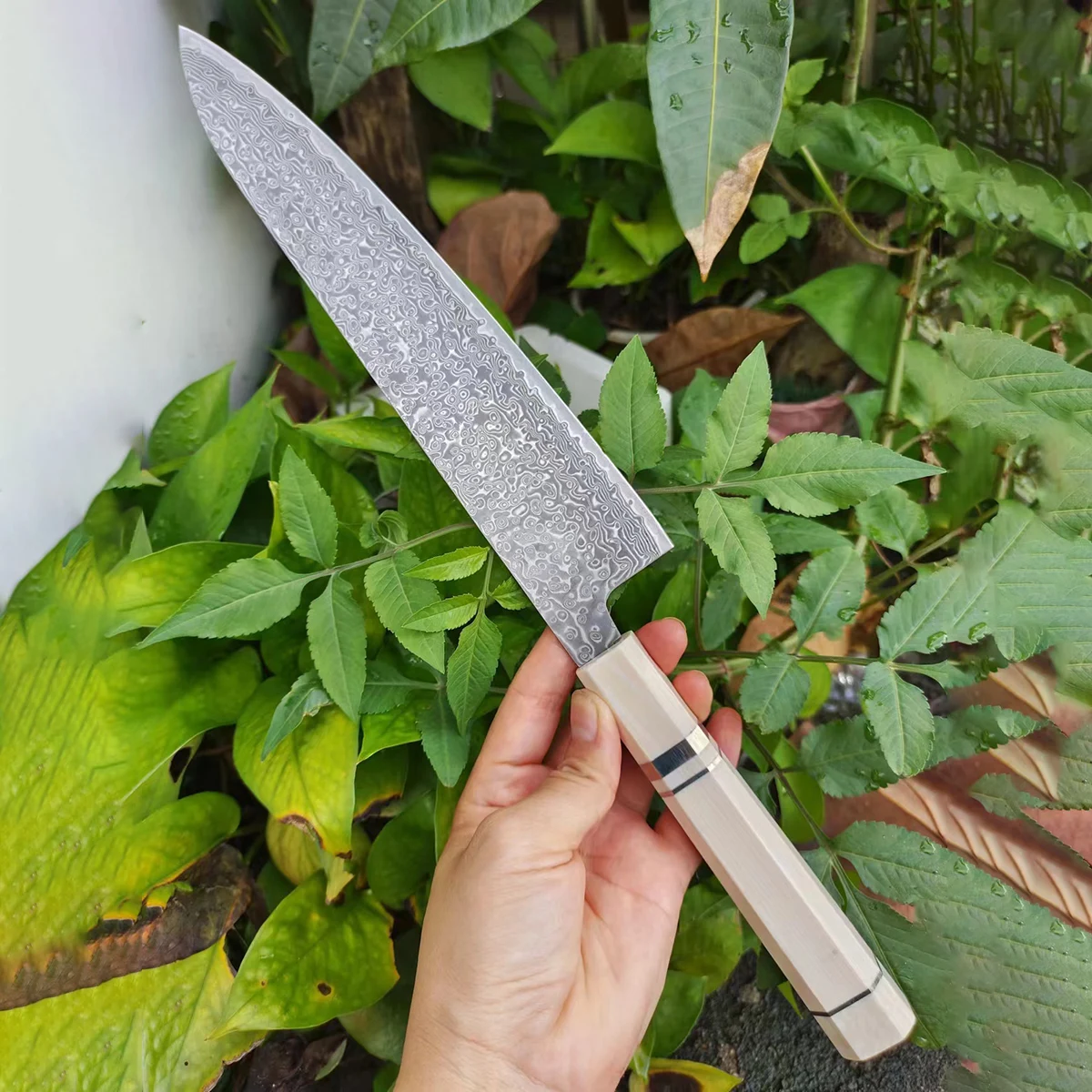 Chef Knife 67 Layers Damascus Steel Blade Resin Handle Sharp Cleaver Sashimi Slicing Sushi Japanese Kitchen Knives Cooking Tools