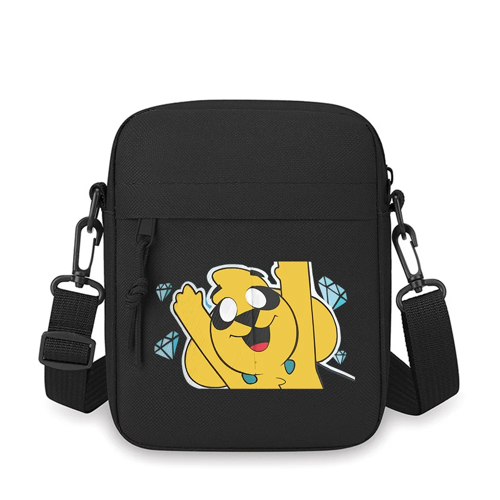 

Cartoon character hand up diamond Men Crossbody Bag Single Shoulder Women Cartoon Anime Film Printing Design Unisex