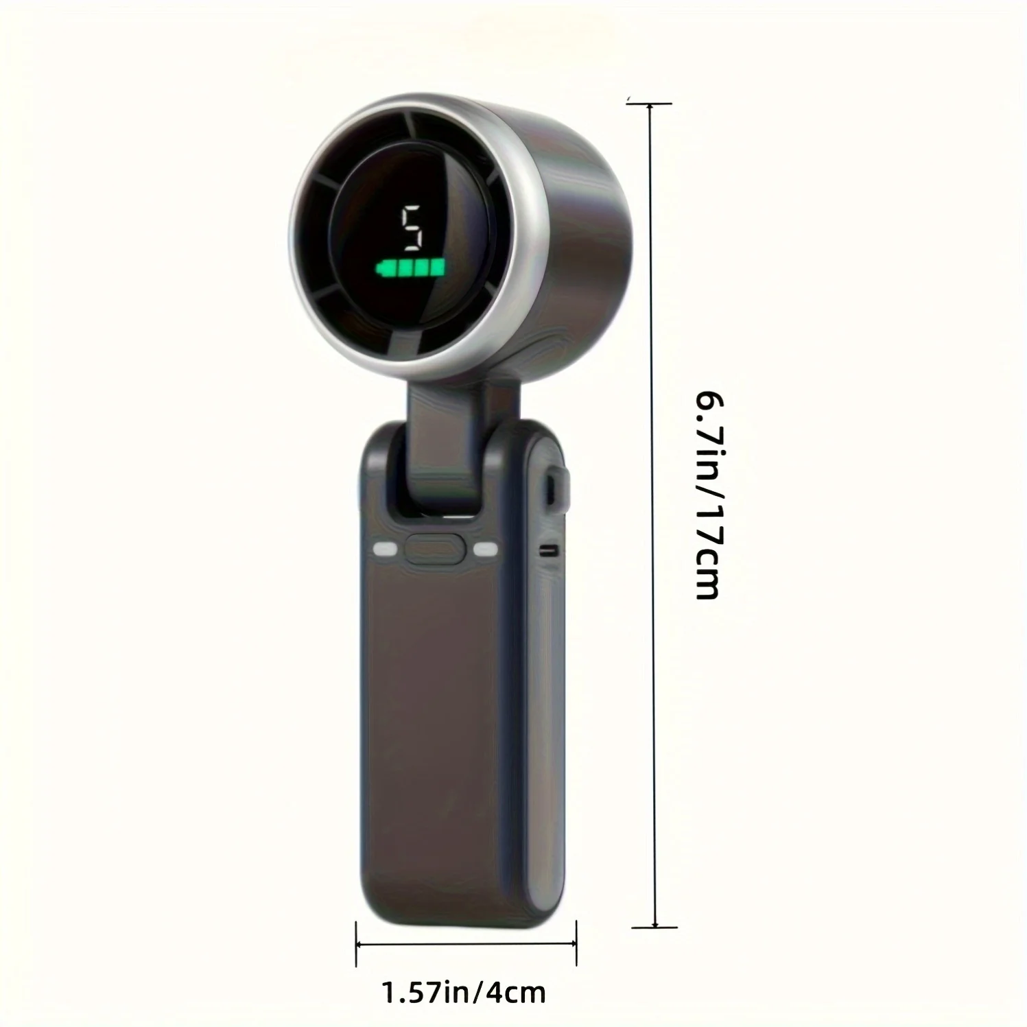 

Handheld Fan Portable Foldable USB Rechargeable, Ultra Quiet 5-speed Adjustable, 1200mAh Battery (10 Hours Running Time)
