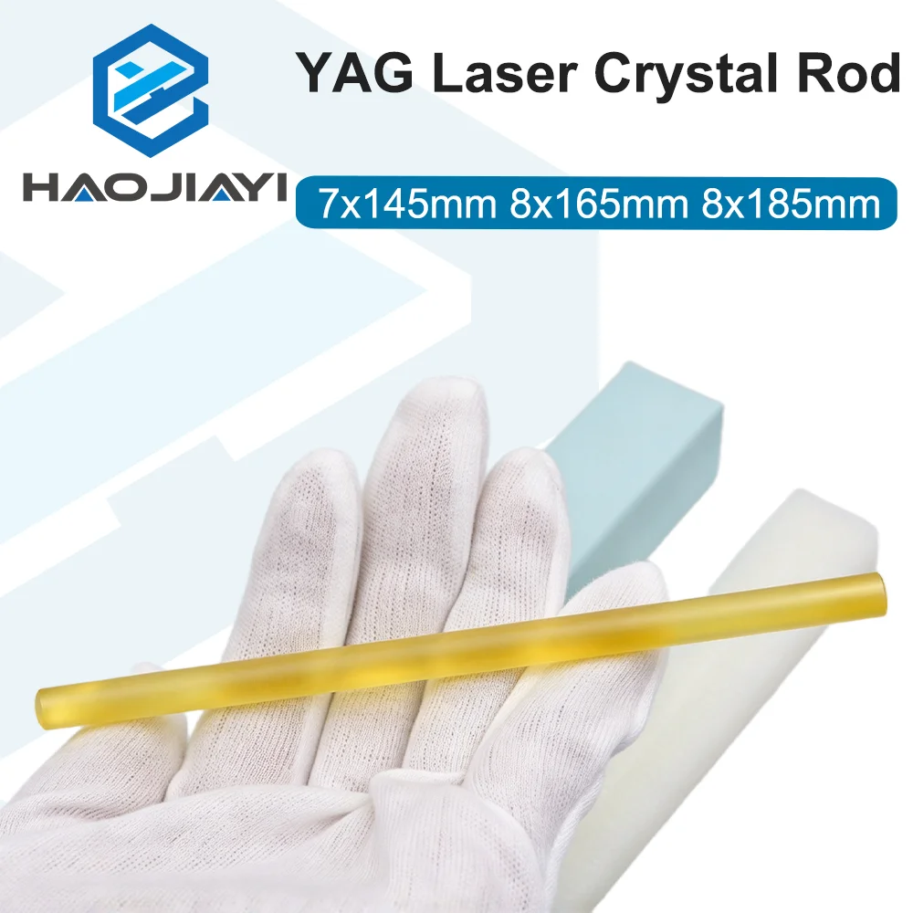 YAG Laser Crystal Rod 7x145mm 8x165mm 8x185mm for High Energy Pulse Welding Machine