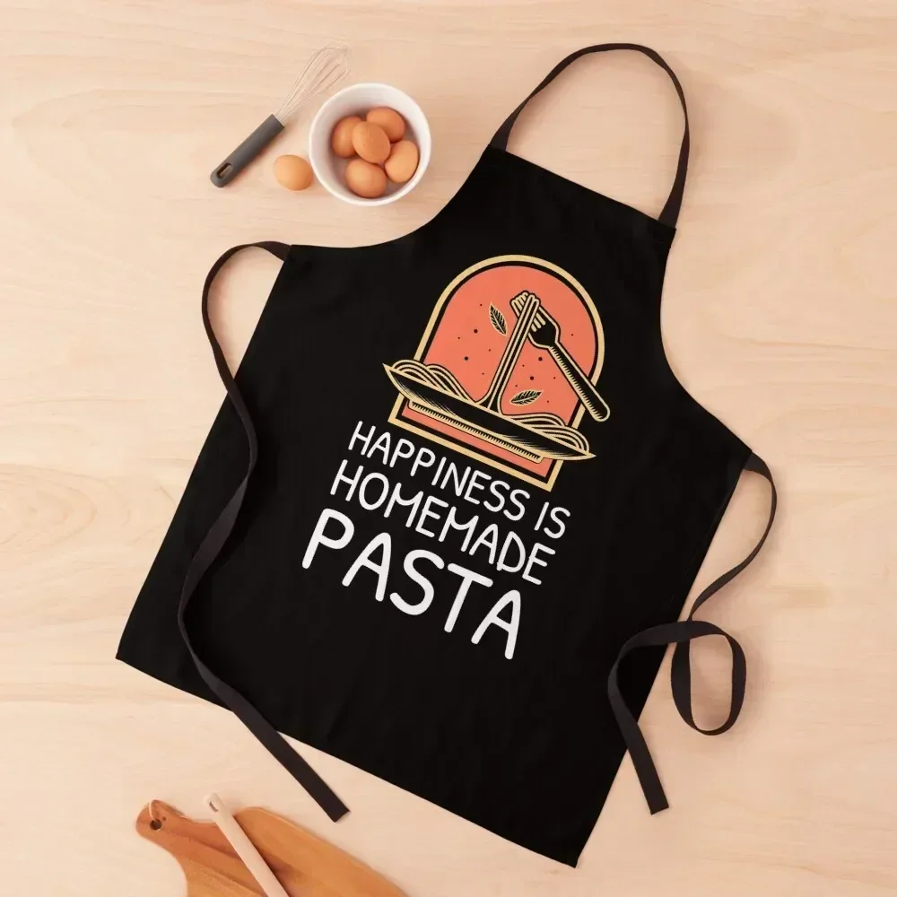 

Fancy Homemade Fresh Pasta Happiness Saying Apron Womens Dresses custom women's kitchen Customizable Woman esthetician Apron