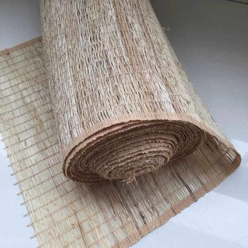 Handwoven Ramie Hanging Room Divider – Natural Beige Rustic Gauze Curtain, Wabi-Sabi Privacy Screen for Tatami, Tea Room