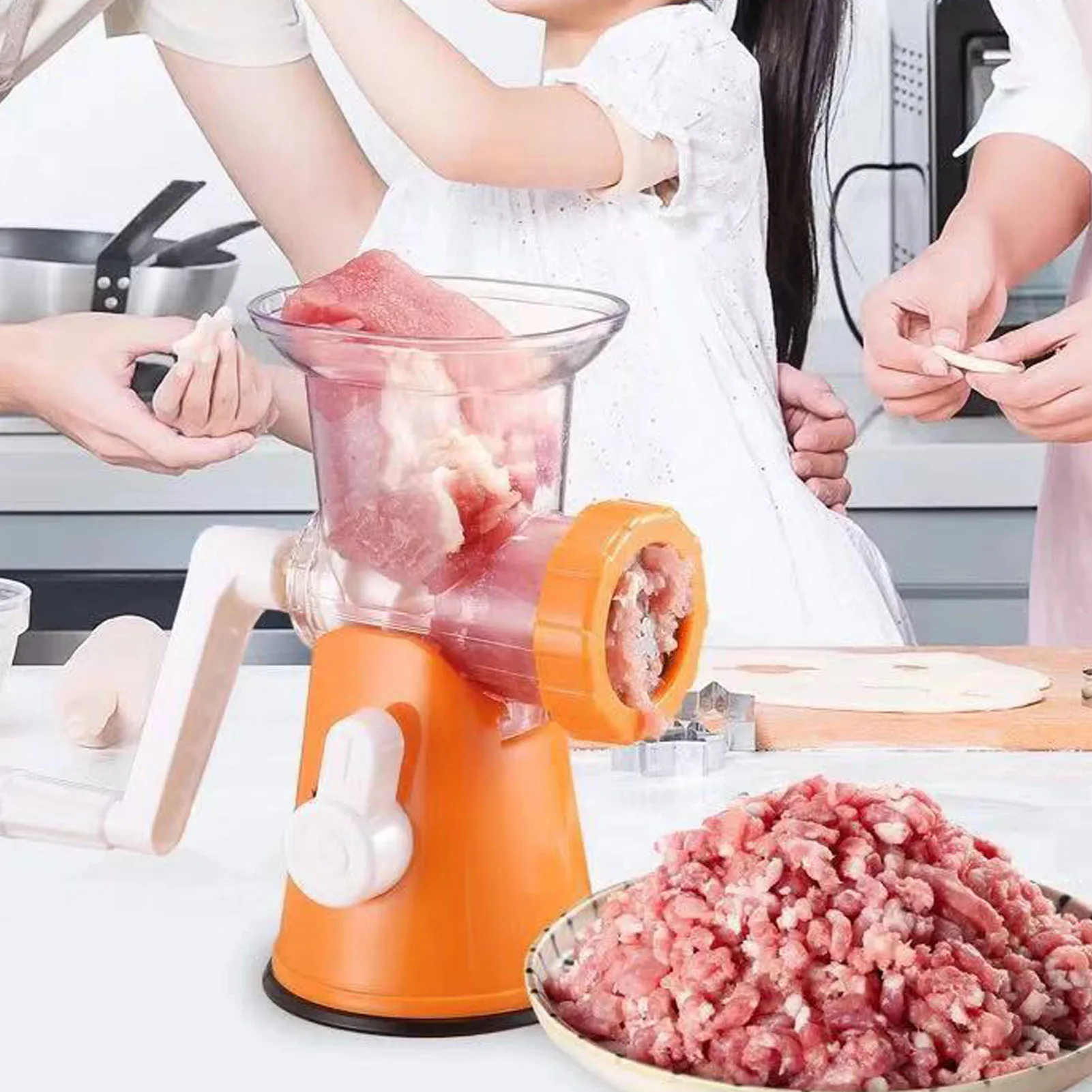 Manual Meat Grinder with Stainless Steel Blade Detachable Hand Crank Meat Grinder Sausage Grinder for Home Use