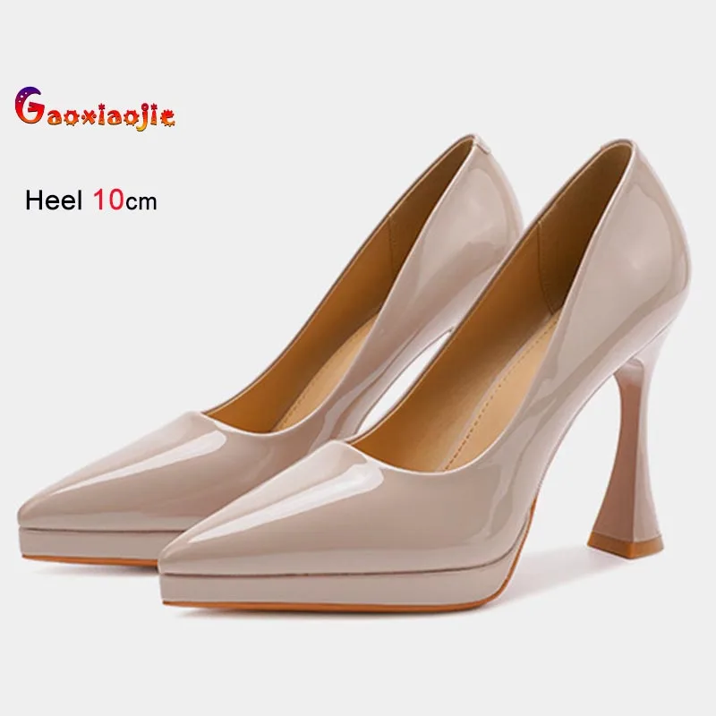

French Style Naked Color Pumps Women Pointed Toe Stiletto Single Shoes Fashion High Heels Bridesmaid Shoes Sexy Party Show Shoes