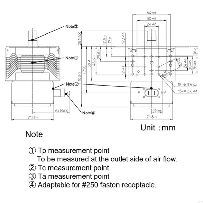 D0AB 900W 2460μη RANG MAGNETRON MAGNETRON إصلاح موثوق باستبدال 2M167B-M11