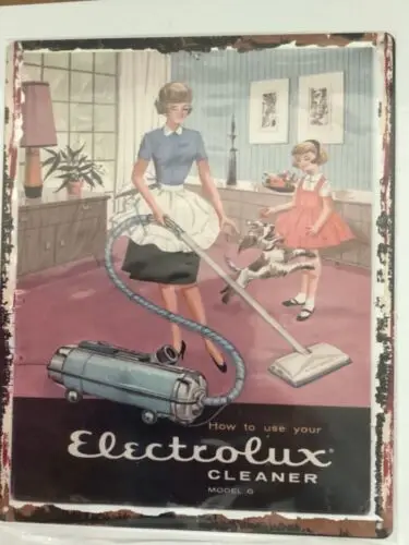 Electrolux vacuum Cleaner Metal wall sign kitchen outdoor garage  art 12x16in