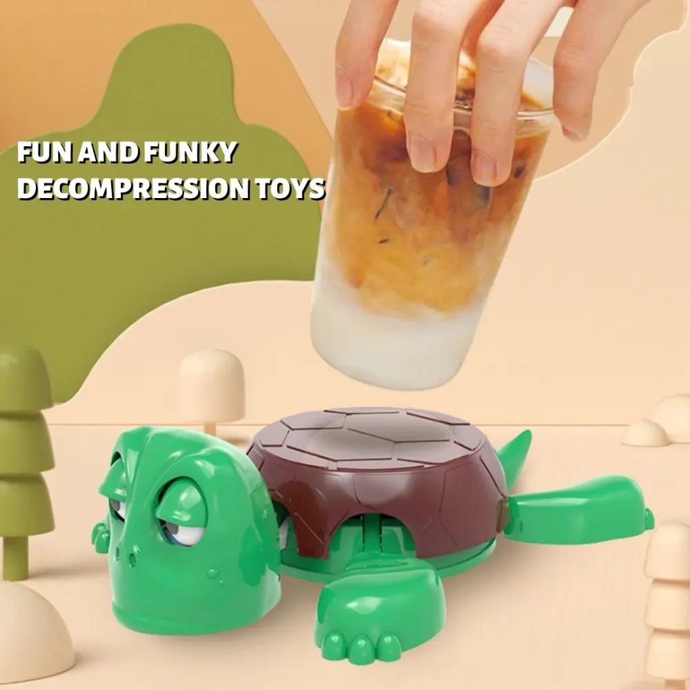 

Crossed Legs&Staring Eyes Panicked Turtle Coaster Press Type Frightened Turtle Turtle Cup Pad Quirky Toys Anti-scald