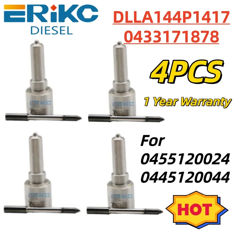 

ERIKC DLLA 144 P 1417 Common Rail Diesel Sprayer Nozzle DLLA144P1417 0433171878 for Diesel Fuel Injector 0455120024 0445120044