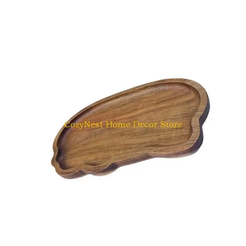 92MF Handcrafted Solid Wooden Serving Pallet Heat Resistant Cloud Organizers Tray For Hot Beverages And Table Setting
