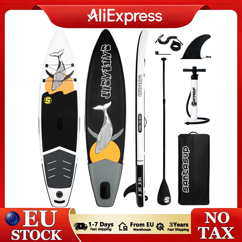 SANTASUP Tabla de Paddle Surf Inflable Antideslizante de 315*76*15CM, Tabla de Stand Up Paddle, Tabla de Surf SUP